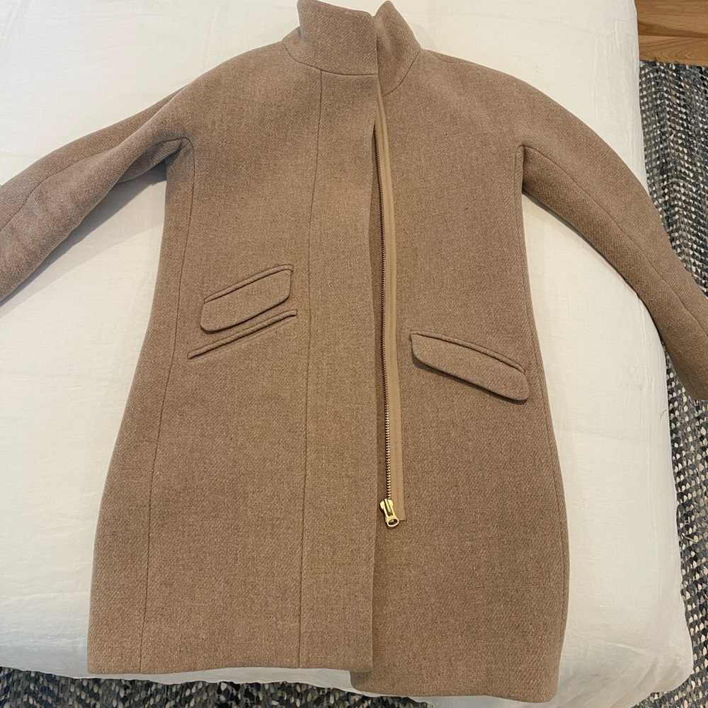 J. Crew Cocoon Coat Stadium Cloth Wool (in Sandstone) - Size 00 (Regular)